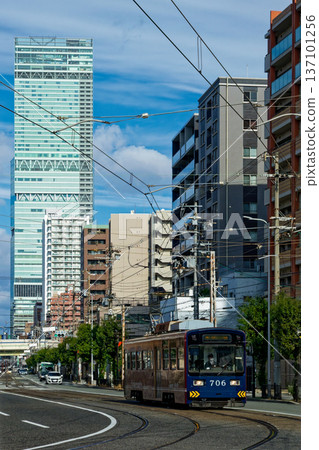 阿倍野Harukasu和Hankai火車 137101256