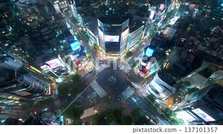 City night view from above 137101357