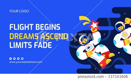 International Day Of Human Space Flight Cartoon Thumbnail Illustration 137101606