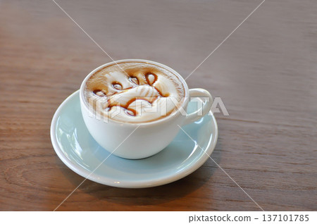 Caramel Macchiato or caramel latte coffee or coffee or hot coffee, latte coffee caramel 137101785