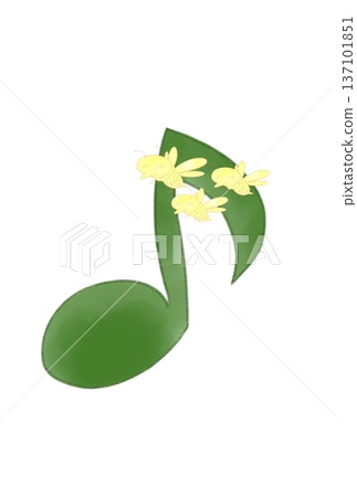 帶有蜜蜂的音符 137101851