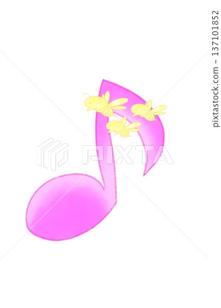 帶有蜜蜂的音符 137101852