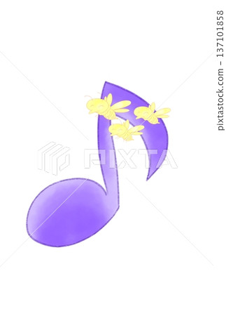 Musical note with bees Musical note with bees 137101858