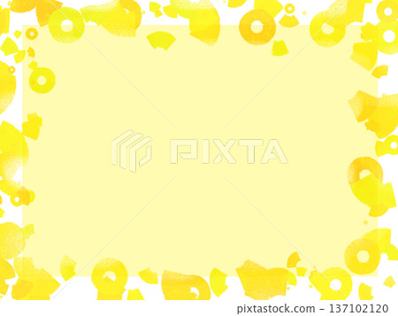 Stamp-style pineapple frame 137102120