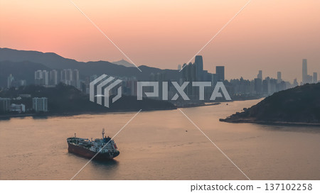 Golden Sunset Reflections Shimmer Beside Lei Yue Mun Coastline Feb 22 2026 Golden Sunset Reflections Shimmer Beside Lei Yue Mun Coastline Feb 22 2026 137102258