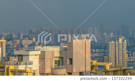 Dense Urban Skyline Overlooking Industrial Cranes And Harbour Facilities Feb 21 2026 Dense Urban Skyline Overlooking Industrial Cranes And Harbour Facilities Feb 21 2026 137102294