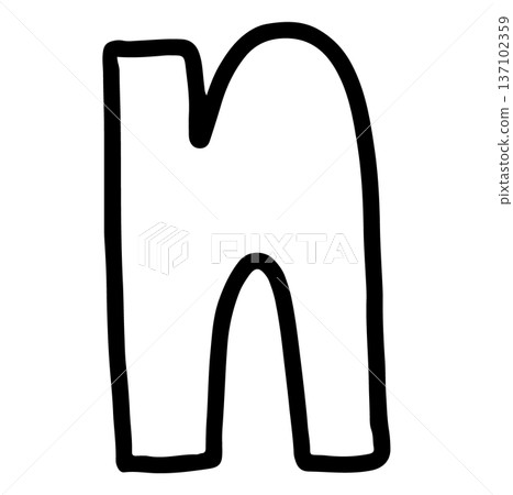 Hand writing n lower case alphabet outline for letters, kid colouring book, art, sketch, painting, decoration, font, typography, text, message, initials, tattoo, sticker, words, fridge magnet, icon Hand writing n lower case alphabet outline for letters, kid colouring book, art, sketch, painting, decoration, font, typography, text, message, initials, tattoo, sticker, words, fridge magnet, icon 137102359