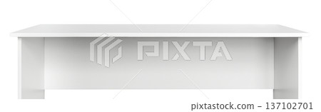 White desk isolated on transparent background 137102701
