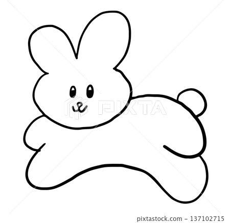 Hand drawn outline of bunny doll jumping for colouring book, art, cartoon characters, comic, mascot, patch, rabbit drawing, animal, pet shop, vet, sticker, zoo, souvenir shop, pin, brooch, easter, toy Hand drawn outline of bunny doll jumping for colouring book, art, cartoon characters, comic, mascot, patch, rabbit drawing, animal, pet shop, vet, sticker, zoo, souvenir shop, pin, brooch, easter, toy 137102715