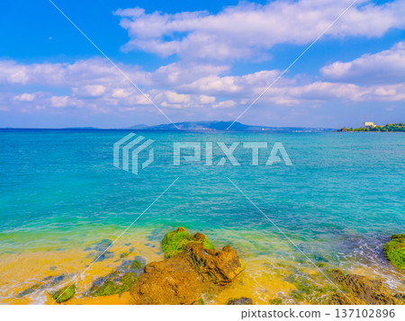 Beautiful deserted beach 137102896