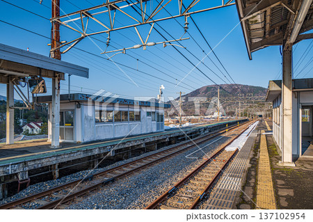 Scenery of Nagahara Station on the Kosei Line, Nishiasaicho, Nagahama City, Shiga Prefecture 137102954
