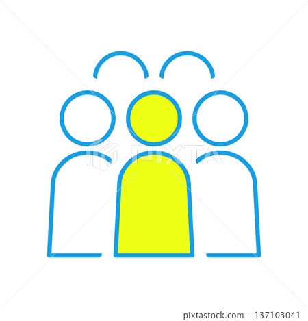 A group of people icons representing a team or organization A group of people icons representing a team or organization 137103041