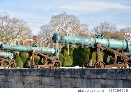 Cannons on display at Les Invalides, Paris, France, February 25, 2026 137104336