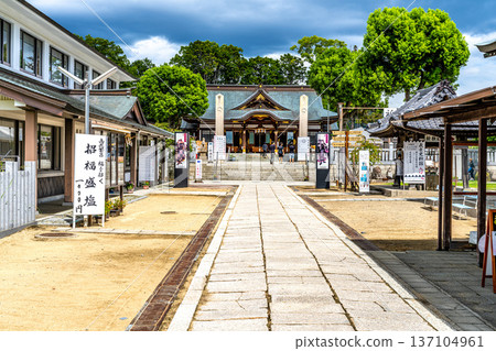 [Japan's Top 100 Castles] Ako Castle in early autumn, Ako Oishi Shrine grounds, Ako City, Hyogo Prefecture 137104961