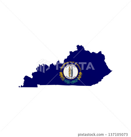 Kentucky flag map poster. US state pride wall decor artwork. Patriotic printable digital art. Detailed vector illustration Kentucky flag map poster. US state pride wall decor artwork. Patriotic printable digital art. Detailed vector illustration 137105073