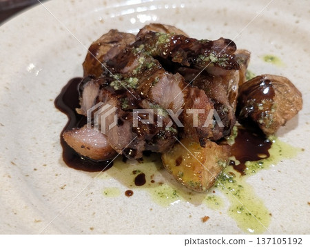 Sangen pork with balsamic sauce 137105192