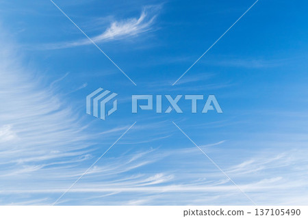 Refreshing winter blue sky and cirrus clouds 35 Refreshing winter blue sky and cirrus clouds 35 137105490