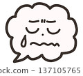 Confusion, silence, disgust | Speech bubble | One point / Icon material / Expression / Emotion 137105765