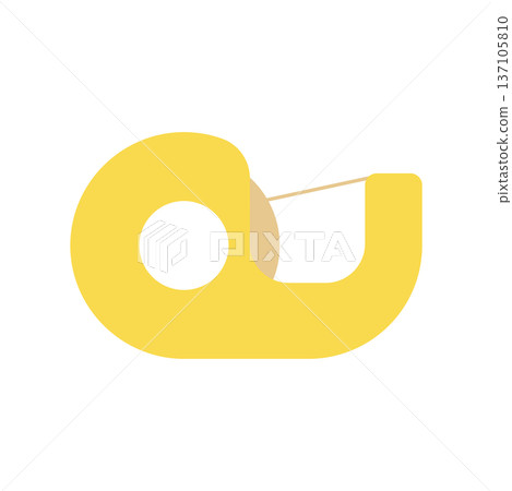 cellophane tape and tape cutter 137105810