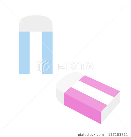 Simple illustration of an eraser 137105811