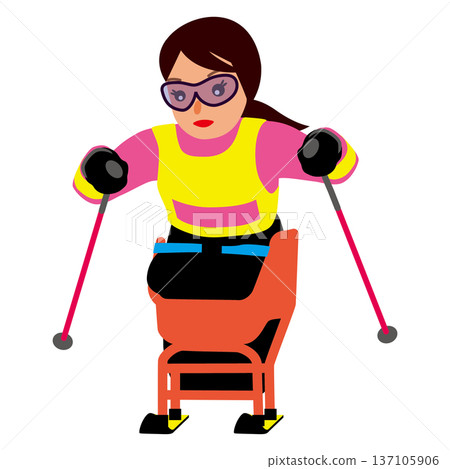 參加冬季運動比賽的女孩插圖 - Parasitski 01 參加冬季運動比賽的女孩插圖 - Parasitski 01 137105906