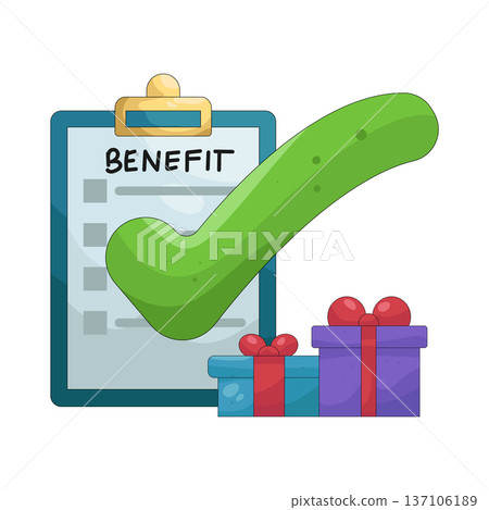 Illustration of Benefit list Illustration of Benefit list 137106189