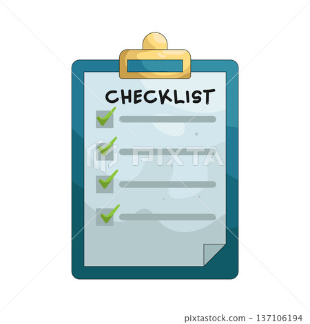 Illustration of Checklist  137106194