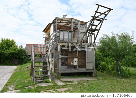 Wooden dovecote in the countryside Wooden dovecote in the countryside 137106403