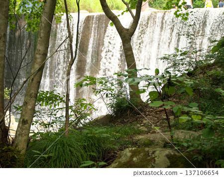 View of the erosion control dam along the river View of the erosion control dam along the river 137106654