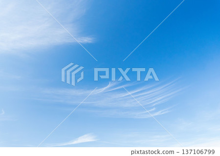 Refreshing winter blue sky and cirrus clouds 07 Refreshing winter blue sky and cirrus clouds 07 137106799