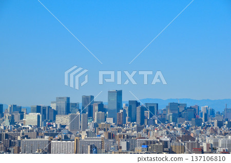 東京港區建築群的都市景觀 東京港區建築群的都市景觀 137106810