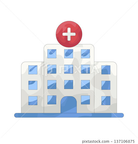 Illustration of Hospital building 137106875