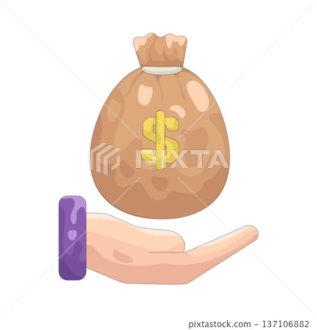Illustration of Money bag 137106882