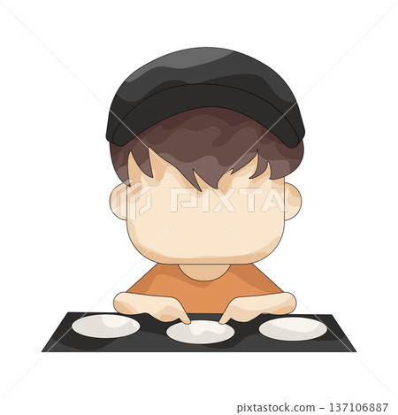 Illustration of DJ Illustration of DJ 137106887
