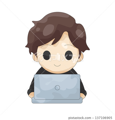 Illustration of graphic designer 137106905