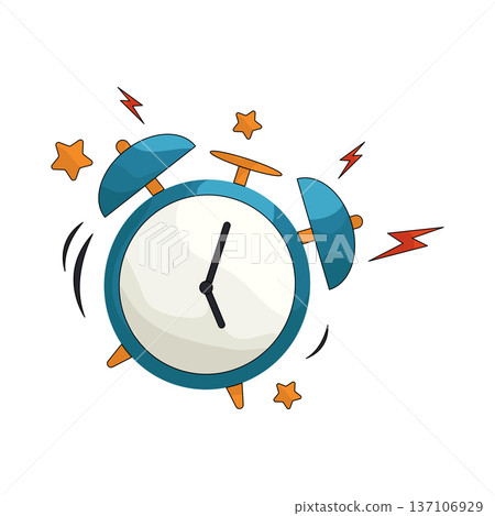 Illustration of Ringing alarm Illustration of Ringing alarm 137106929