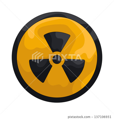 Illustration of Radiation sign 137106931