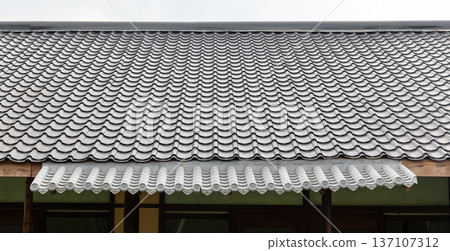 Traditional Chinese Style PVC Plastic Roof Tiles. 137107312