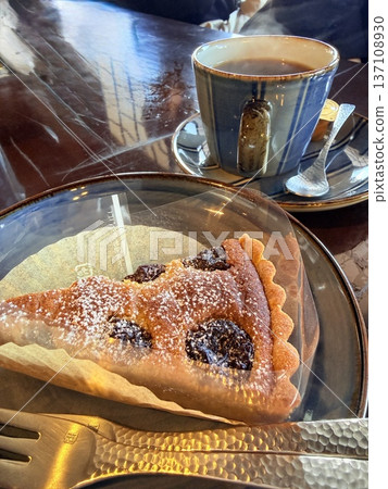 Stylish coffee and cake Stylish coffee and cake 137108930