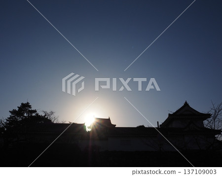 清晨的岸和田城 137109003