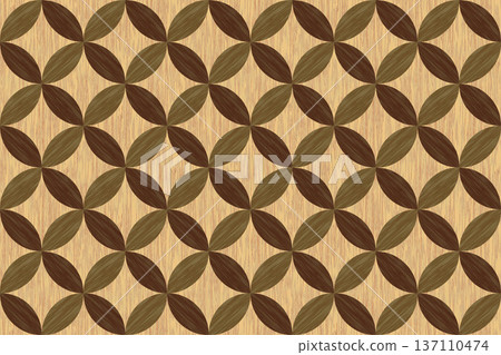 Shippo-style seamless pattern 1-124 Wood grain Shippo-style seamless pattern 1-124 Wood grain 137110474