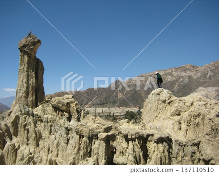 Erosion-driven landscape of the Valley of the Moon in La Paz Erosion-driven landscape of the Valley of the Moon in La Paz 137110510