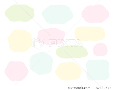 Spring pastel color fluid shape frames and speech bubbles set Spring pastel color fluid shape frames and speech bubbles set 137110578