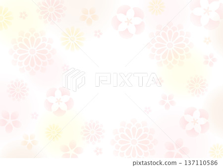 春天的花朵背景圖 137110586