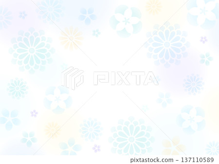 Colorful spring flower background illustration 137110589
