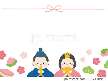 女兒節相框與水引 137110949