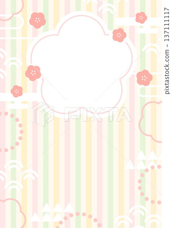 Pop Japanese pattern frame for Hinamatsuri, vertical size Pop Japanese pattern frame for Hinamatsuri, vertical size 137111117