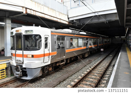 等待出發的飯田線列車(JR東海313系、1700系) 等待出發的飯田線列車(JR東海313系、1700系) 137111151