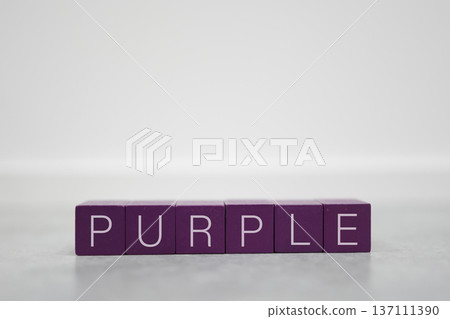 Purple blocks and PURPLE color image. 137111390