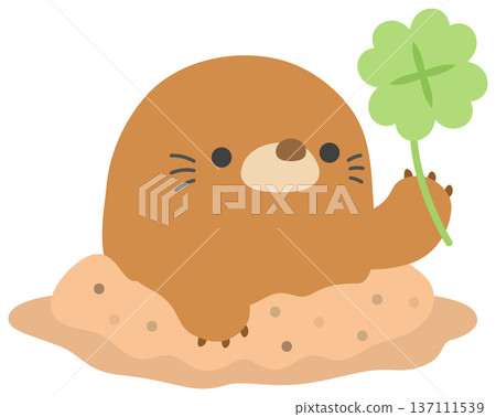 Four-leaf clover and mole Four-leaf clover and mole 137111539